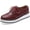 Wine Red Leather, variant on Women's Platform Lace-Up Wingtips Square Toe Oxfords Shoe