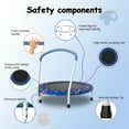 thumbnail image 2 of 36" Trampoline for Kids,3 Foot Indoor Outdoor Trampoline with Foam Handle,No-Gap Safe Design,Kid Trampoline with Safety Enclosure Net for Boys Girls, Ages 1-8,Blue, 2 of 7