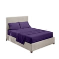 thumbnail image 3 of Juego de ropa de cama para el hogar Sábana de cama Funda de colchón Funda de almohada Juego de ropa de cama de poliéster de color sólido, Morado, Completo, 4pcs / set kenally HA6267-23B, 3 of 7