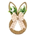 thumbnail image 1 of Easter Rabbit Wreath with Burlap Bow - for Home and Wall Decoration, Spring Decor, Handmade, No Maintenance Needed, 1 of 6