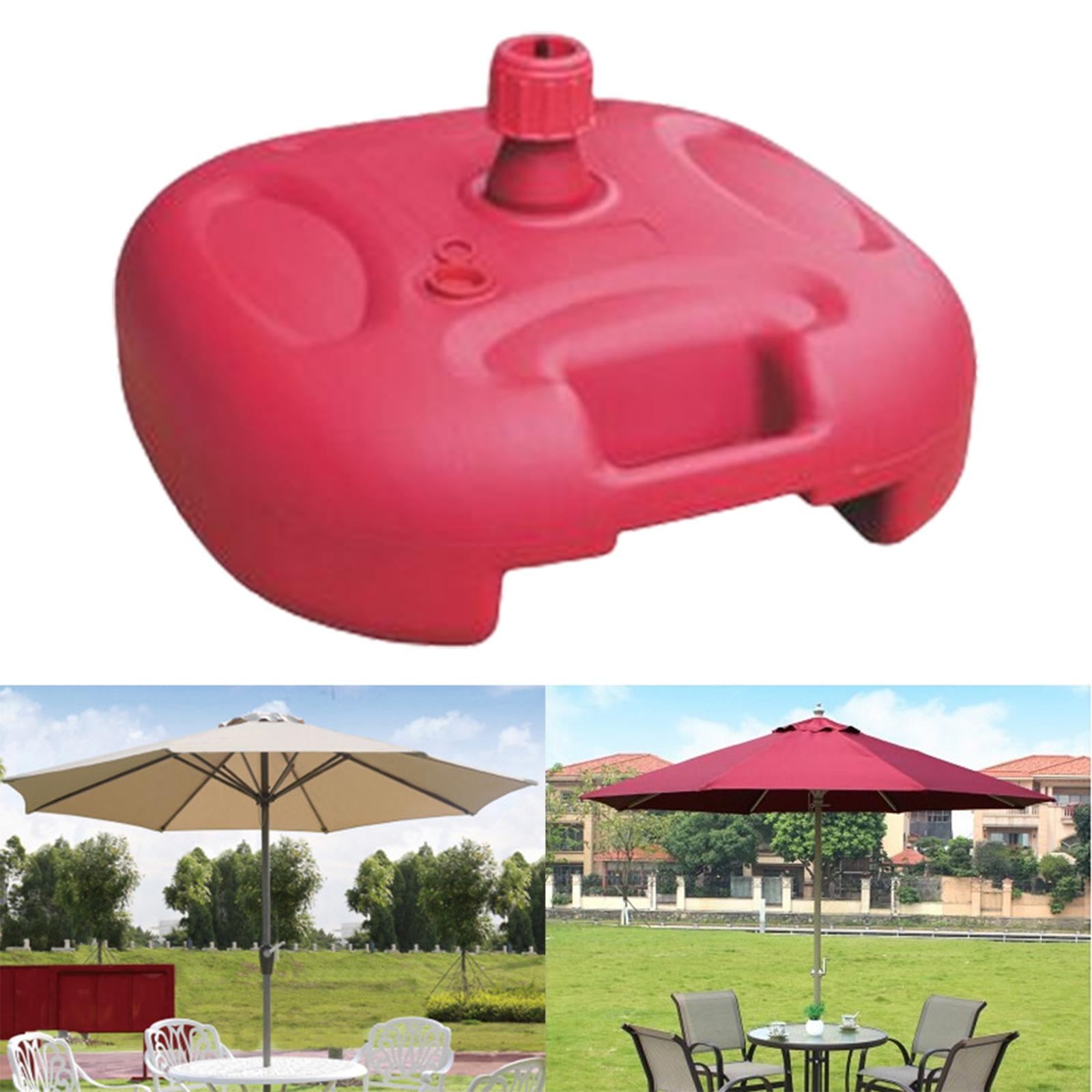 Axioma Heavy Duty Outdoor Umbrella Stand Water Filled Weight Patio Umbrella Stand Sun Red
