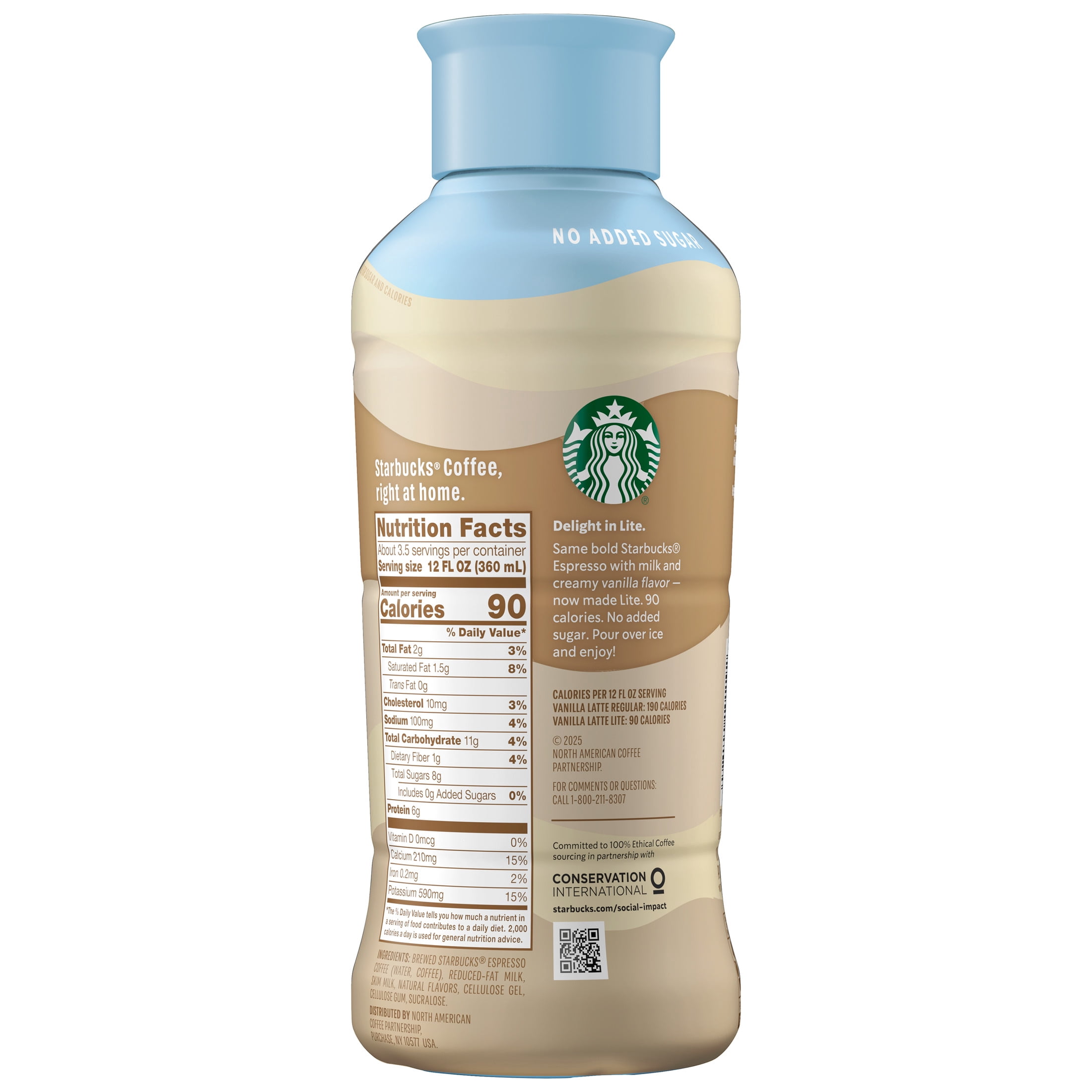 Starbucks Iced Espresso Lite Vanilla Latte, 40 fl oz bottle