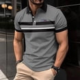 thumbnail image 3 of New high quality polo shirt striped print simple men's clothing summer casual short sleeve shirt fashion sweatshirt, 3 of 6