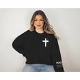 thumbnail image 6 of MOUSYA Women Christian Sweatshirt Psalms 91 Sleeve Print Sweatshirt Bible Verse Pullover, 6 of 8