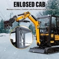 thumbnail image 6 of MMS 2 Tons Mini Excavator Closed Cab with Swing Boom 16HP 900cc Kubota Diesel Engine Hydraulic Pilot Control Crawler Trencher Digger, 6 of 8