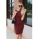 thumbnail image 2 of Vestido PRETTYGARDEN 2025 Mujer Bodycon Midi Sin Mangas Rojo Vino Talla L, 2 of 5