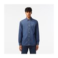 thumbnail image 1 of Lacoste Mens Denim Button Up Shirt, Blue, Medium, 1 of 1