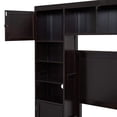 thumbnail image 7 of Full Size Platform Bed with 4 Storage Drawers and Bookcase Headboard, Wood Full Bed with All-in-One Cabinet and Shelf, Full Storage Bed Frame for Bedroom, Expresso, 7 of 7