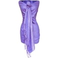 thumbnail image 4 of Double Layer Hues of Purple Jacquard Paisley Pashmina Feel Shawl, 4 of 10