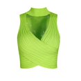 thumbnail image 4 of Sngxgn V Collar Neck Tops for Women Summer Sleeveless Camisole Tank Tops Casual Short Sleeve V-Neck Shirt(Green,S), 4 of 5
