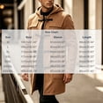 thumbnail image 3 of Ceisia Men's Solid Duffle Coat Hooded Toggle Button Long Wool Blend Overcoat With Side Pockets For Outdoor Wear Gift, 3 of 7