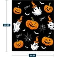 thumbnail image 2 of Halloween Throw Blanket Baby Blanket Small Black Spooky Pumpkin Ghost Blanket for Toddler Infant Pet Crib Stroller Decorative Soft Lightweight Fuzzy Plush Fleece Blankets and Throws 30x40, 2 of 6