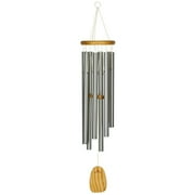 Woodstock Wind Chimes Signature Collection, Woodstock Meditation Chime, 39'' Silver Wind Chime TMS