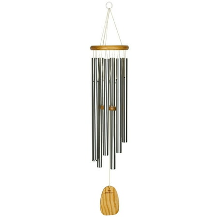 Woodstock Wind Chimes Signature Collection, Woodstock Meditation Chime, 39'' Silver Wind Chime TMS