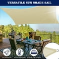 thumbnail image 2 of HOMEYA Sun Shade Sails Canopy, 8/12/16/20FT Rectangle UV Block Awning Canopy with D-Ring & Free Rope for Party Patio Garden Outdoor Facility and Activities, 2 of 8