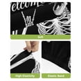 thumbnail image 4 of Halloween Skeleton Bar Stool Covers Set of 4, Fall Spooky Horror Skull Black Stretch Washable Bar Chair Covers with Backs, Removable Pub Counter Height Chair Cover for Kitchen Dining Room Cafe, 4 of 7