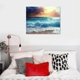 thumbnail image 5 of Creowell Nature Canvas Wall Art on Solid Wood  - Small to Extra Large Paintings - Wall Decor for Living Room, Bedroom, Kitchen (Summer Ocean Beach,20x16 in/16x12 in), 5 of 6