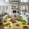 thumbnail image 3 of Spring Welcome Large Area Rugs 6x9 ft Sunflowers Watercolors Art Yellow White Rustic Washable Rug Non Slip Indoor Carpet Absorbent Floor Mat for Living Room Bedroom Dining Room, 3 of 9