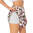 thumbnail image 3 of Lsque Halloween Mouth Printed Women's Running Shorts with Liner Pockets,Elastic Quick Dry Workout Athletic Gym Yoga Shorts,Womens High Waist Shorts-Medium, 3 of 9