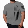 thumbnail image 2 of TOWED22 American Flag Shirts for Men USA Patriotic T-Shirt 4th of July Tee Tops Grey,7XL, 2 of 4