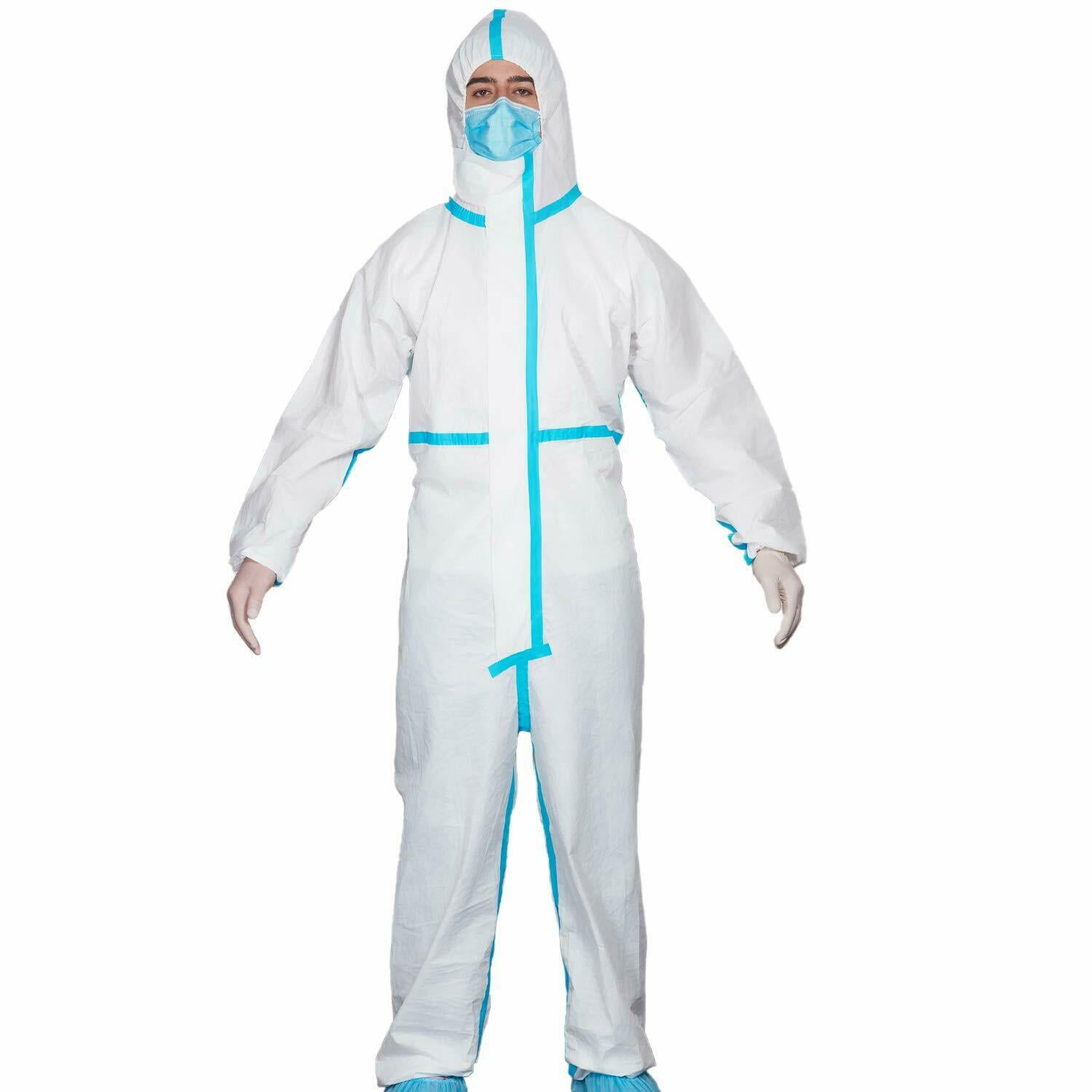 Reusable Protective Coveralls Suit Splashproof Protective Isolation Clothing PPE 