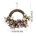thumbnail image 3 of Festival Decor,17.71In Artificial Rattan Wreath Elegant Visual Effect Sturdy Structure Built-In Hook,Festive Decor for Home Door Wall Window Indoor Outdoor Festive Season Decoration Decors, 3 of 6