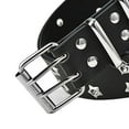 thumbnail image 3 of Double Grommet Belt, Wide Belt Vintage Style Double Prong Buckle Punk Waist Belt for Dancing, 3 of 8