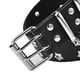 thumbnail image 3 of Cinturón de doble ojal para mujer, punk de piel sintética  Negro Colco  Cinturón de mujer, 3 of 7