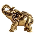 thumbnail image 1 of Estatua de trompa de elefante Figura de Feng Shui Figuras Mini elefantes Figura de latón Afortunado, 1 of 9