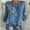 Blue, variant on EGNMCR Womens Long Sleeve Shirts Autumn Printing Comfy Lounge V Neck Shirts Blouses Lightweight Loose Fit Tunic Tops on Clearance