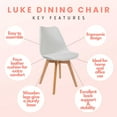 thumbnail image 5 of Modern White Dining Table Set for 4 Featuring White Dining Table with 4 White Dining Chairs - Space Saving, 5 of 5