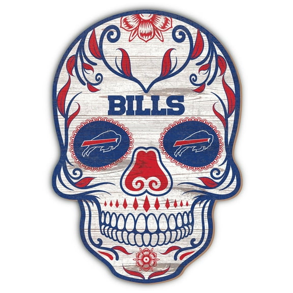 Buffalo Bills 12'' Sugar Skull Sign