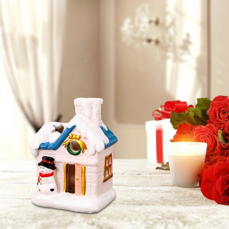 Christmas LED Houses Lighthouse Collection Miniature for Table Snowman