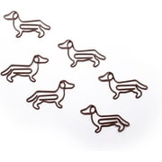 100 Count Brown Dachshund Shaped Paper Clips, Dog Lover Cute Gifts, Office Supplies, Desk Organization