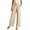 Beige, variant on WREESH Womens Wide Leg Pants Business Casual Pants Fashion High Waist Pants Solid Color Versatile Casual Suit Pants Beige