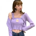 thumbnail image 6 of Spdoo Cat Embroidery Knit Vest Ladies Camisole Top All-match Slim Base One Size, 6 of 6