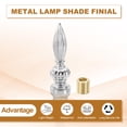 thumbnail image 3 of Uxcell 25x80mm Lamp Shade Finial, 2Pcs Lamp Finials Caps Knob M10*1mm Threaded, Silver Tone, 3 of 6