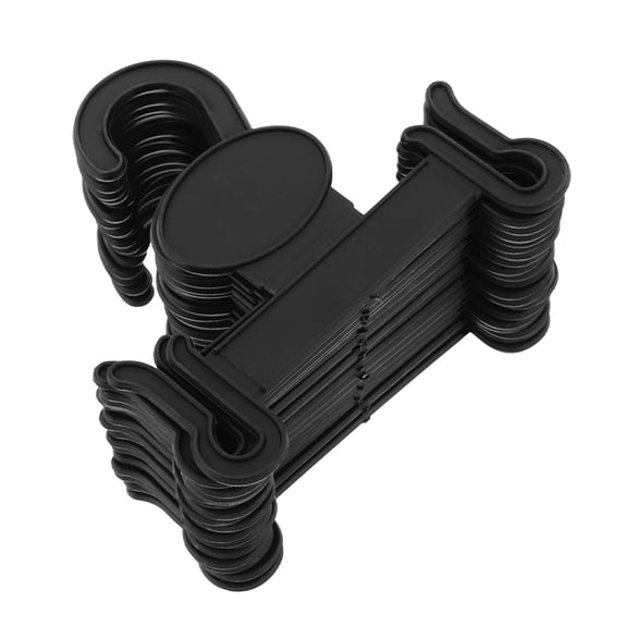 PAMINGONO 30Pcs Black Plastic Shoe Hanging Rack for Slipper Storage and Easy Installation