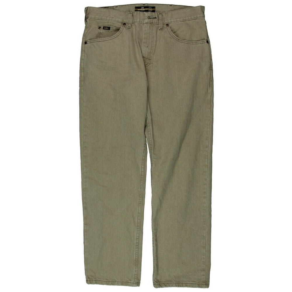 Lee - Lee Men's Regular Fit Straight Leg Jeans - Wheat, Wheat, 34x29 ...