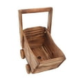 thumbnail image 4 of Flower Pot Wooden Cart, Sturdy Durable Wooden Wheel Barrel Planter Multi Function  For Plant, 4 of 8