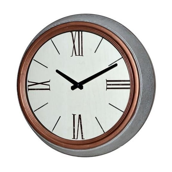 Jeco HD-C010 14.5 in. Metal Round Wall Clock