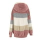 thumbnail image 5 of Puntoco Mujer Plus Tamaño Invierno Cálido Felpa Suelta Cremallera Chaqueta Con Capucha Abrigo Puntoco Puntoco-1867, 5 of 7