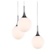 thumbnail image 3 of Woodbridge Lighting Alicia 5-Light Glass Chandelier in Chrome/Satin Nickel/Opal, 3 of 4