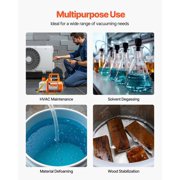 Vacuum Pump, 3.5 CFM 1/4 HP, HVAC Single Stage Rotary Vane AC Vacuum Pump, for R134a R22 R410a Systems, with Oil Bottle, 1720 PRM, for Automotive Air Conditioner Maintenance Resin Degassing