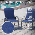 thumbnail image 2 of AMOPATIO Patio Chairs Set of 4, Outdoor Stackable Dining Chairs for All Weather, Breathable Garden Outdoor Furniture for Backyard Deck, Deep Blue, 2 of 7