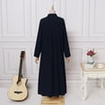 thumbnail image 3 of ZANZEA Women Casual Solid Button Down Long Sleeve Split Hem Maxi Dress, 3 of 11