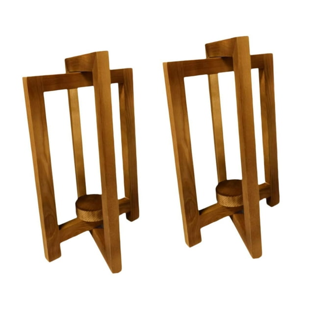 Farolillos De Madera Estilo Rústico Para Velas, 2 Unidades. 2 piezas