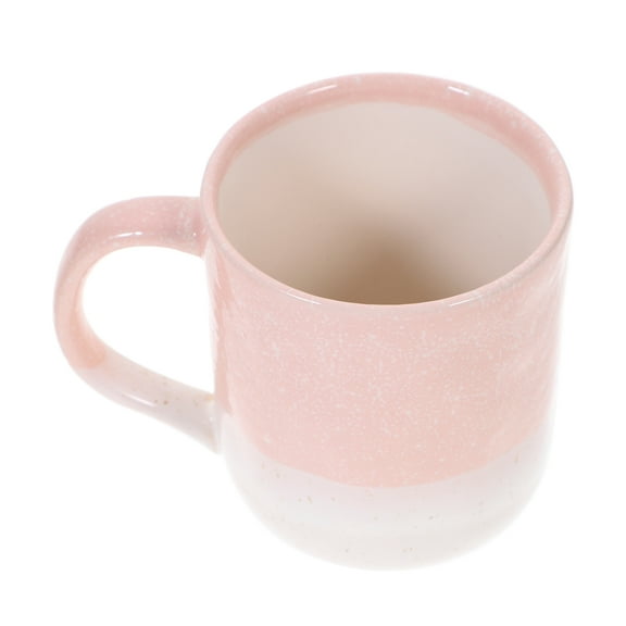 TABLZONE Pink Ceramic Mug for Coffee Tea Milk or Juice Ideal for Home Office Use Large Size 12 oz