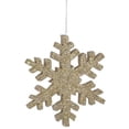 thumbnail image 1 of Vickerman 18 Pouces Ornement de Noël Flocon de Neige Pailleté Champagne, 1 of 2