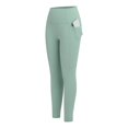 thumbnail image 4 of Riforla Womens Leggings No Awkwardness Line Seamless High Waisted Lift Exercise Fitness Yoga Pants for Women Light Green XXL, 4 of 9